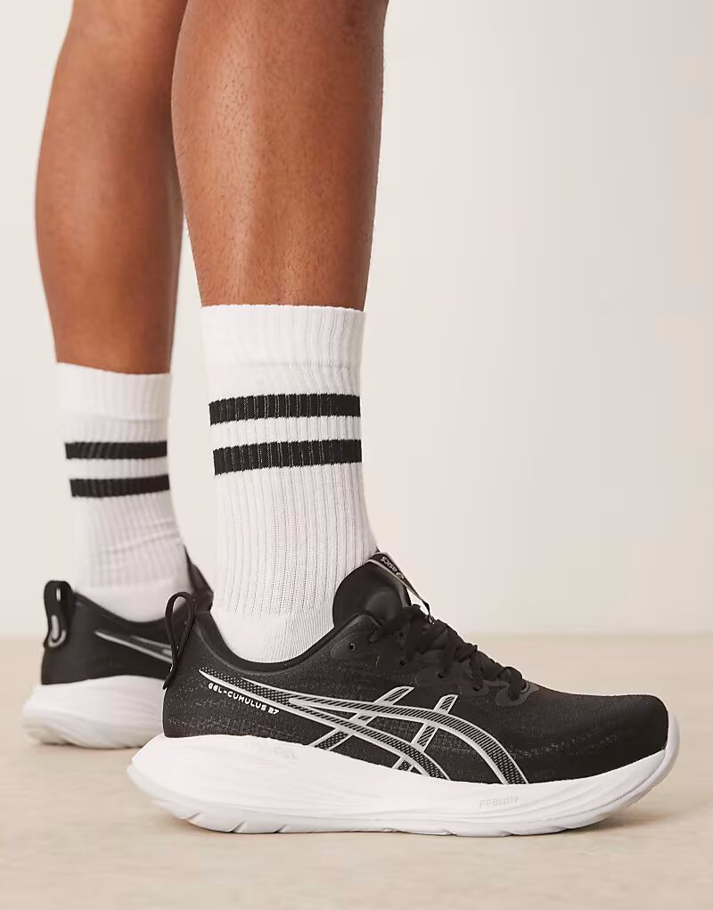 Кроссовки для бега Asics Gel-Cumulus 27 черного и бетонного цвета — фото 4