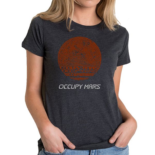 

Футболка с принтом Occupy Mars для женщин La Pop Art, Black, Черный, Футболка с принтом Occupy Mars для женщин La Pop Art, Black