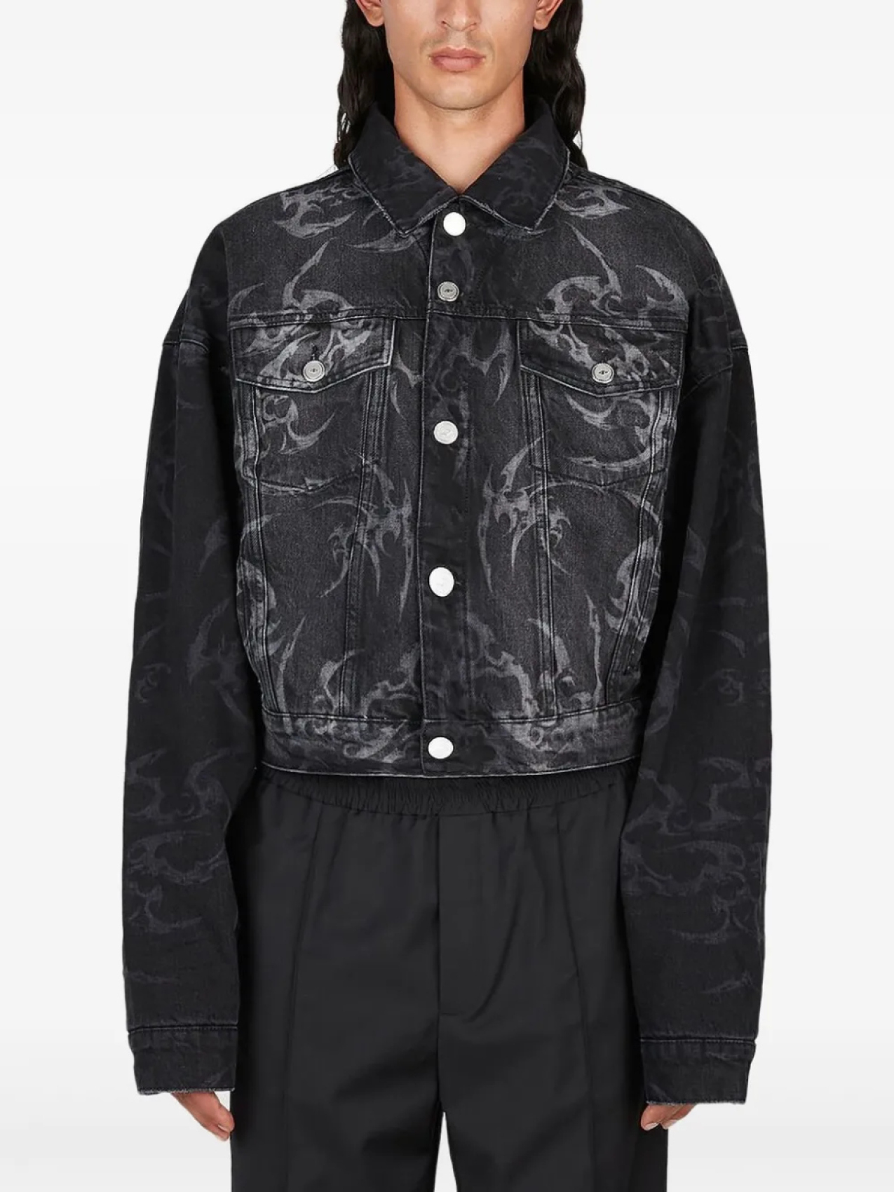 

Джинсовая куртка с лазерной резкой Han Kjøbenhavn, черный