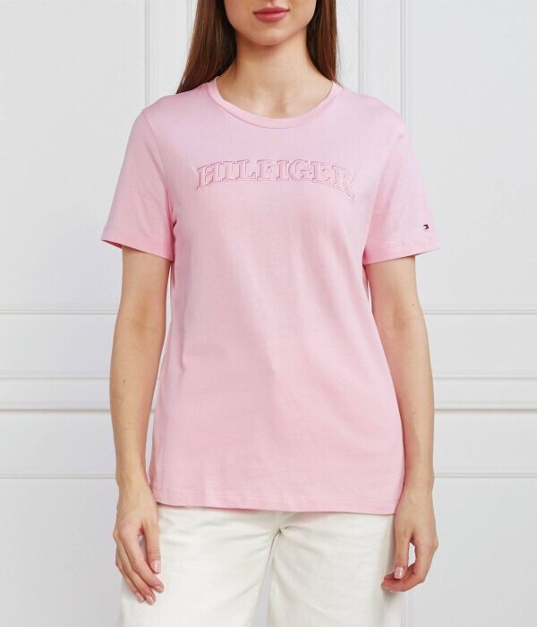 

Футболка женская Tommy Hilfiger с логотипом, розовый