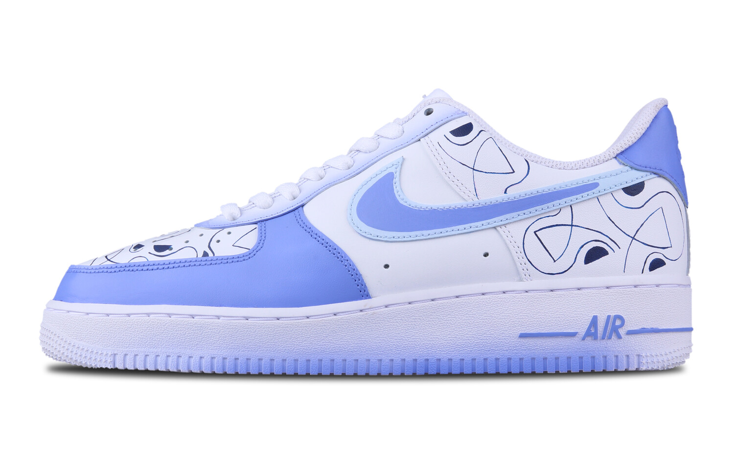 

Кроссовки Nike Air Force 1 Skateboarding Shoes Men Low-top White, фиолетовый