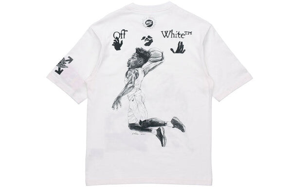 Футболка Air Jordan Brand x OFF-WHITE MJ T-Shirt Asia Sizing 'White', белый — фото 2
