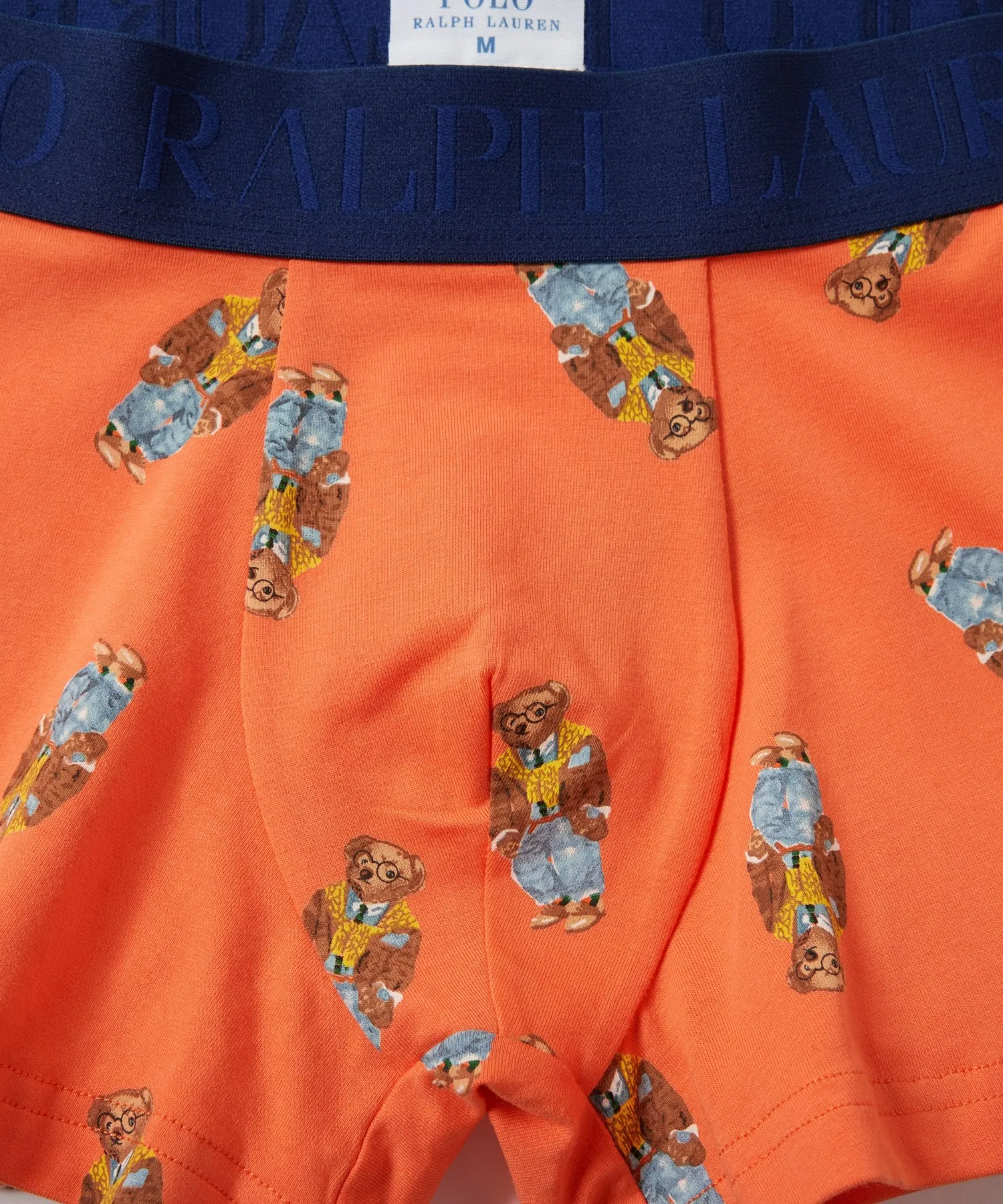 【POLO RALPH LAUREN】Короткие боксерские трусы с принтом медведя Хадсона по всей поверхности — фото 3