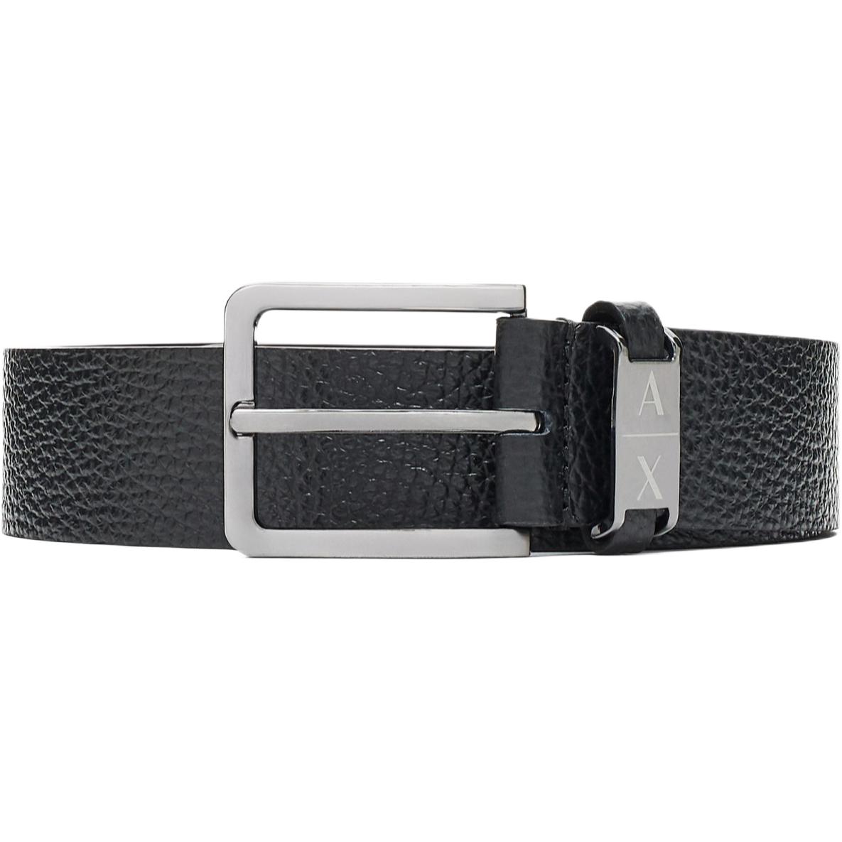 

ARMANI EXCHANGE Мужской ремень из натуральной кожи черный, Black