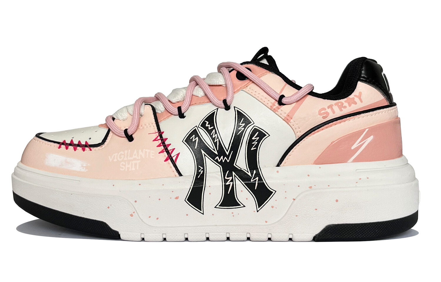 

Кроссовки MLB Chunky Liner Skateboarding Shoes Unisex Low-top Pink/white, розовый