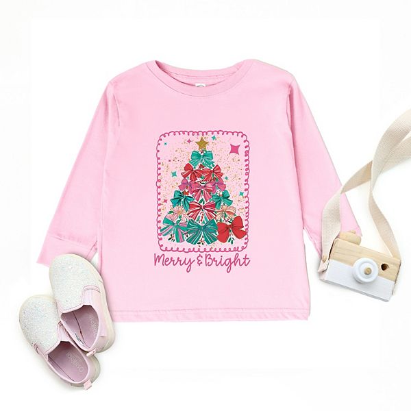 Футболка с длинным рукавом Merry & Bright Bow Tree для малышей The Juniper Shop, Black — фото 2