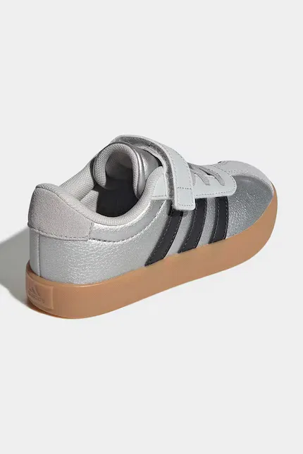 Кроссовки детские VL COURT 3.0 Adidas, серебряный — фото 3