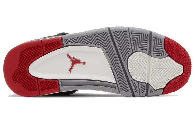 Jordan Air Jordan 4 Винтажные баскетбольные кроссовки женские, Black/Red — фото 4
