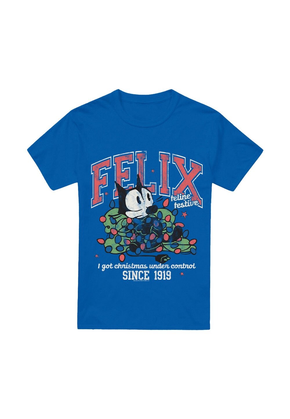 

Футболка с принтом FELIX FELINE FESTIVE HEATHER ROYAL Universal Studios, синий
