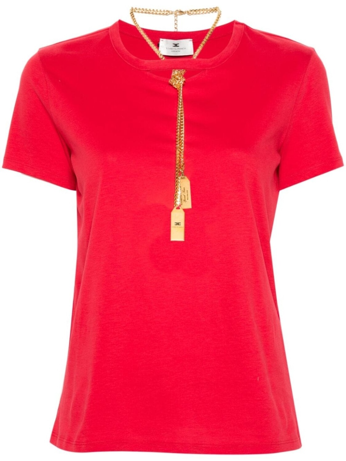 

Elisabetta Franchi футболка с вырезами, красный
