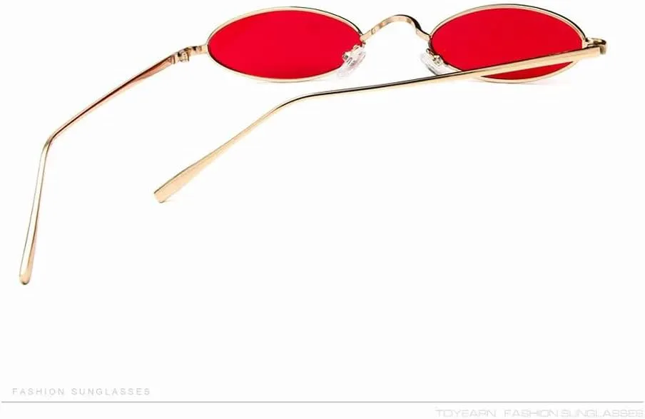 

MUTYNE Модные винтажные маленькие овальные солнцезащитные очки для женщин и мужчин, роскошные солнцезащитные очки в стиле стимпанк, популярный оттенок UV400, C06