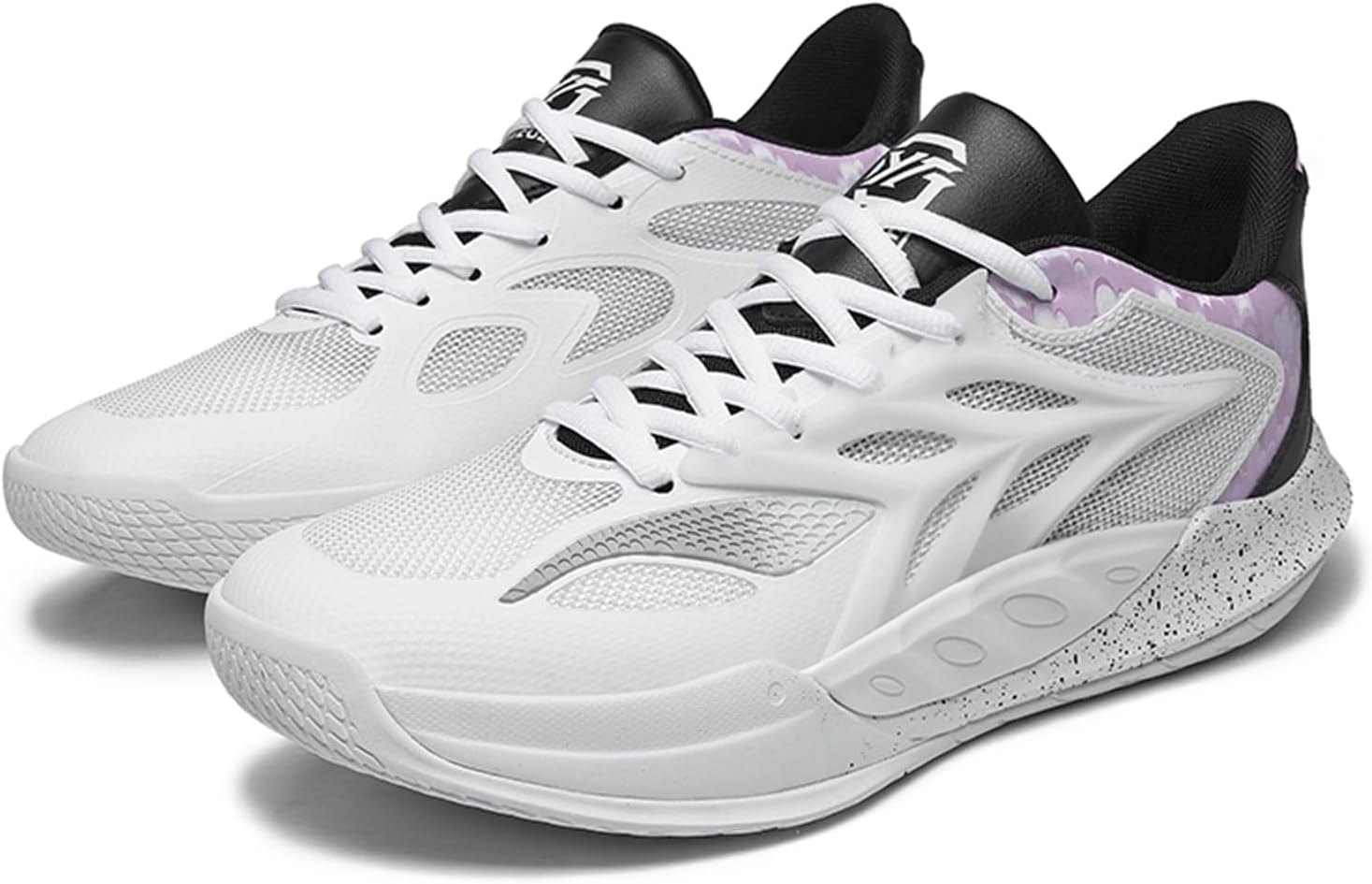 

Мужские низкие кроссовки для баскетбола с дышащей сеткой, шнуровкой, стильным дизайном, мягкой подошвой, амортизацией и противоскользящей подошвой. Подходят для ношения на кампусе, уличного спорта и бега Negyanme, белый