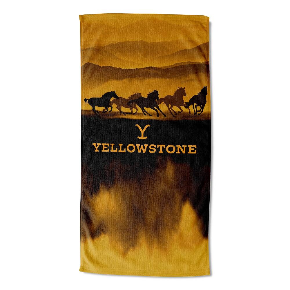 

Пляжное полотенце Yellowstone Wild Horses Licensed Character, черный