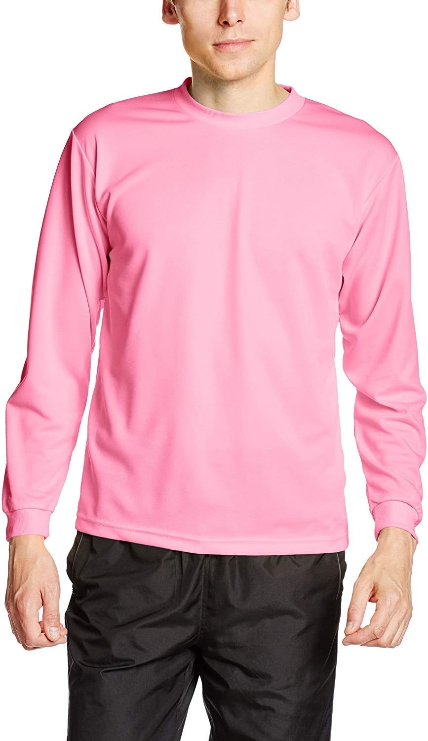 

Футболка с длинными рукавами и круглым вырезом Glimmer 00304-ALT, сухая, 113 г (4,4 унции), розовый