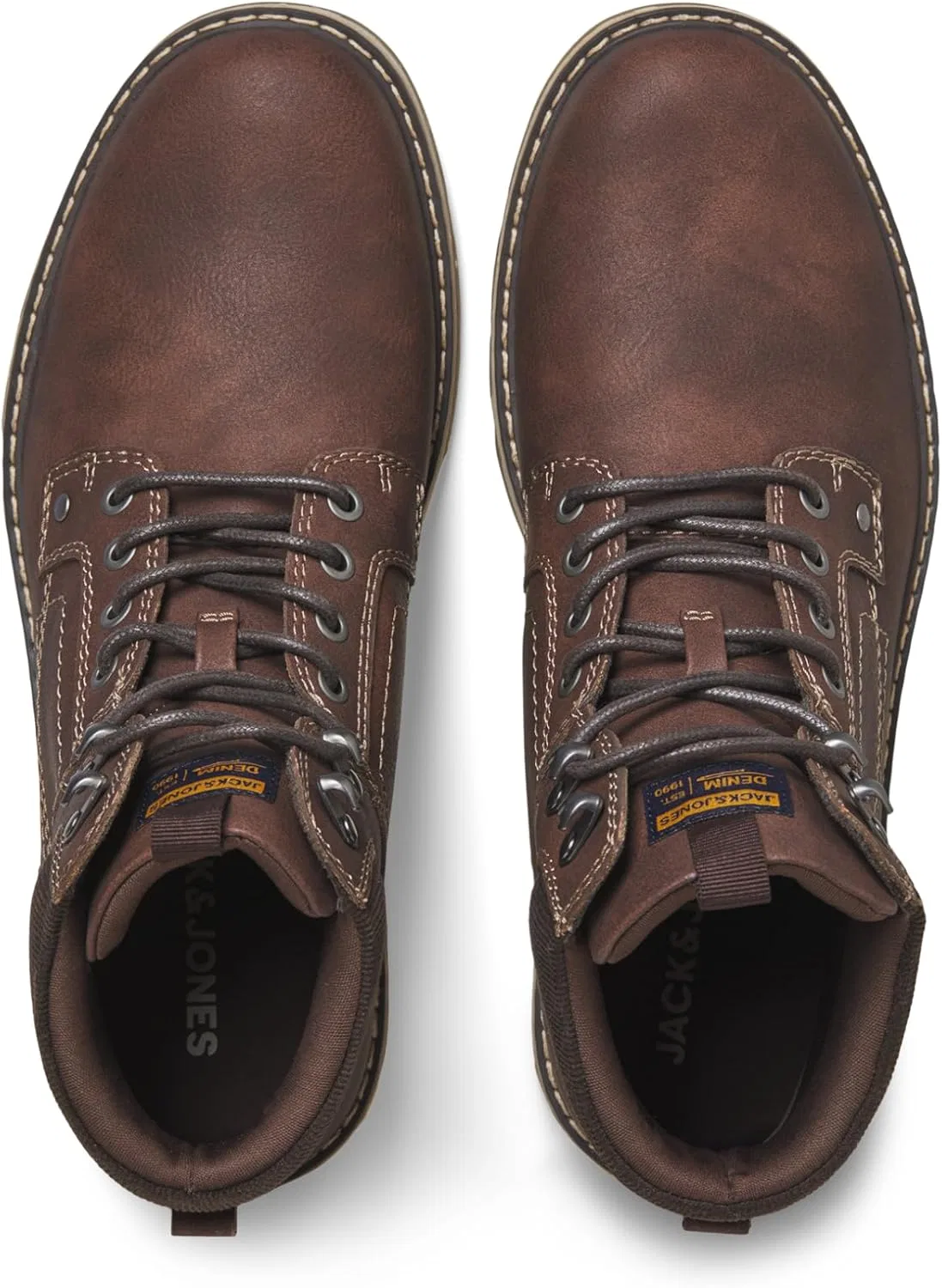 Мужские ботинки JACK & JONES Jfwstratford из искусственной кожи, Brown Stone — фото 2