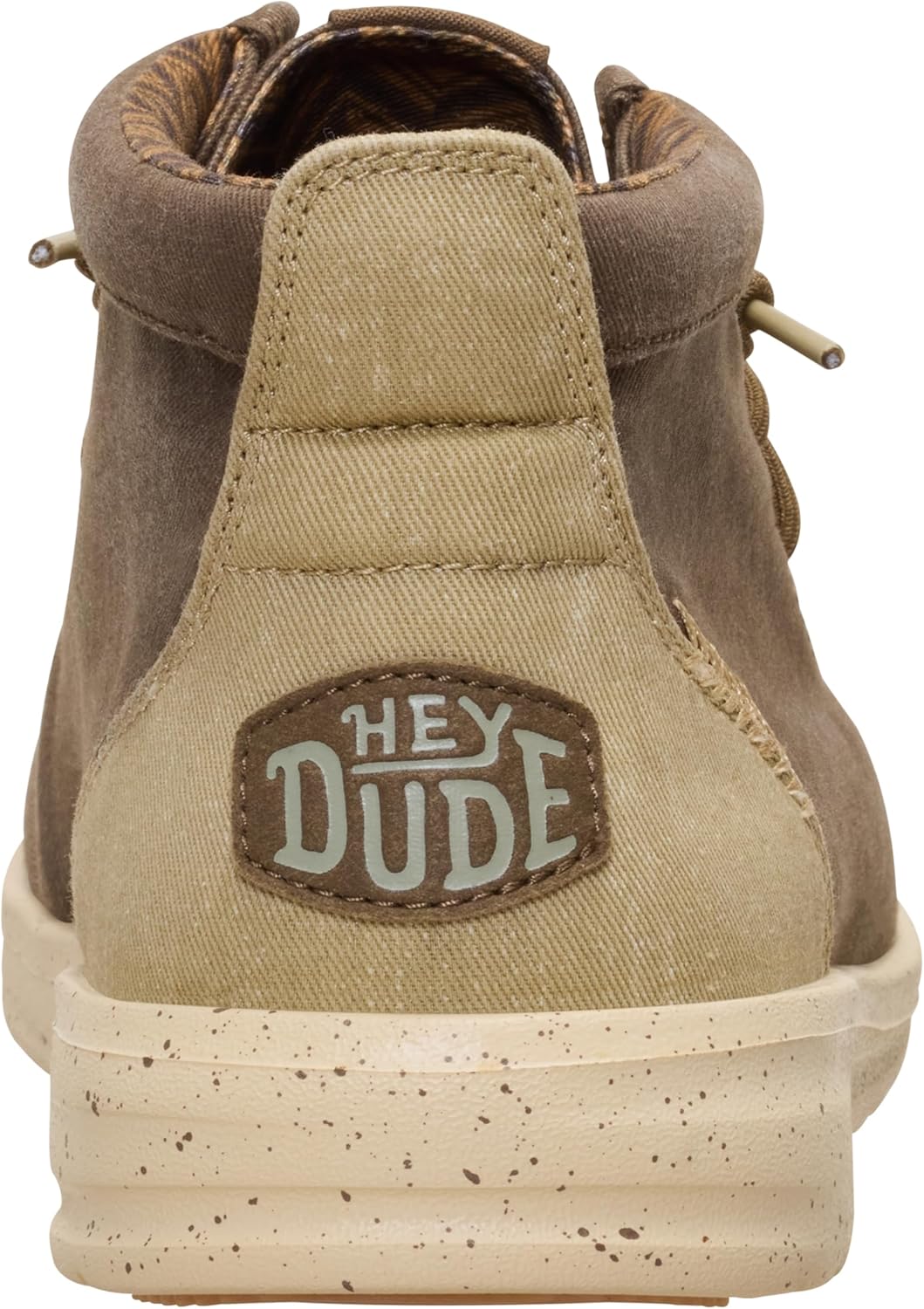 Кроссовки HEYDUDE Mens Wally Mid Gripr Stretch Canvas, коричневый — фото 4