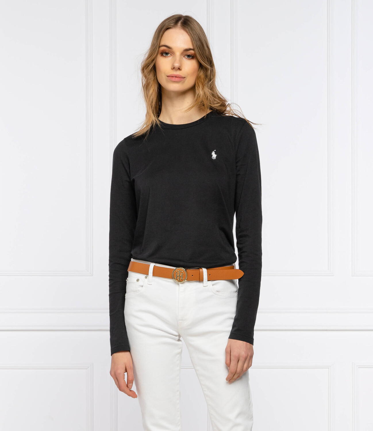 Блуза POLO RALPH LAUREN regular fit, черный — фото 3