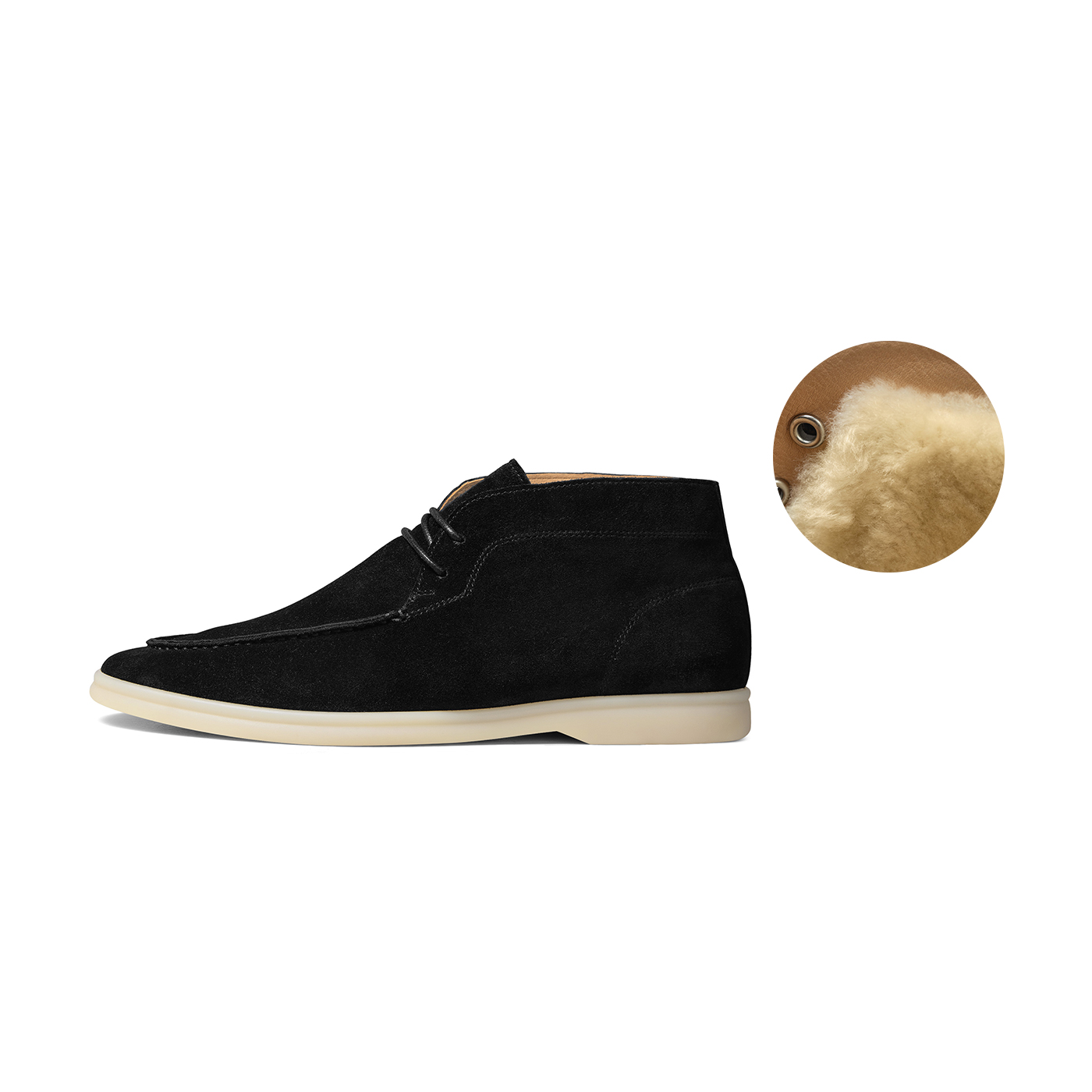 Британские винтажные слипоны Desert Boots, мужские THOM WILLS, серый белый e1915 — фото 4