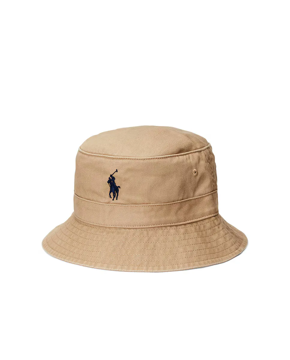 

Мужская хлопчатобумажная рыбацкая шапка Polo Ralph Lauren, коричневый
