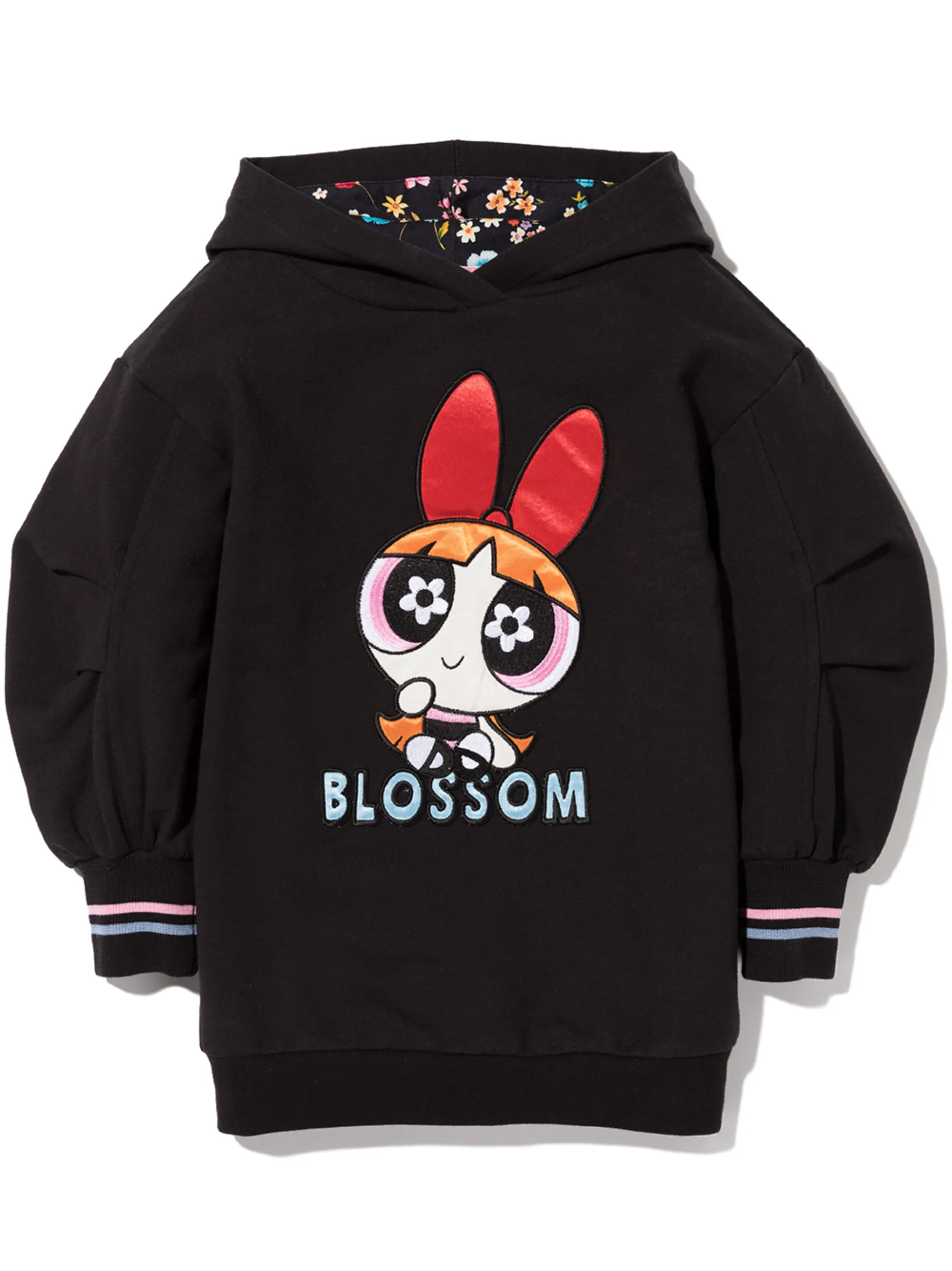 

Платье-толстовка с принтом Monnalisa, черный