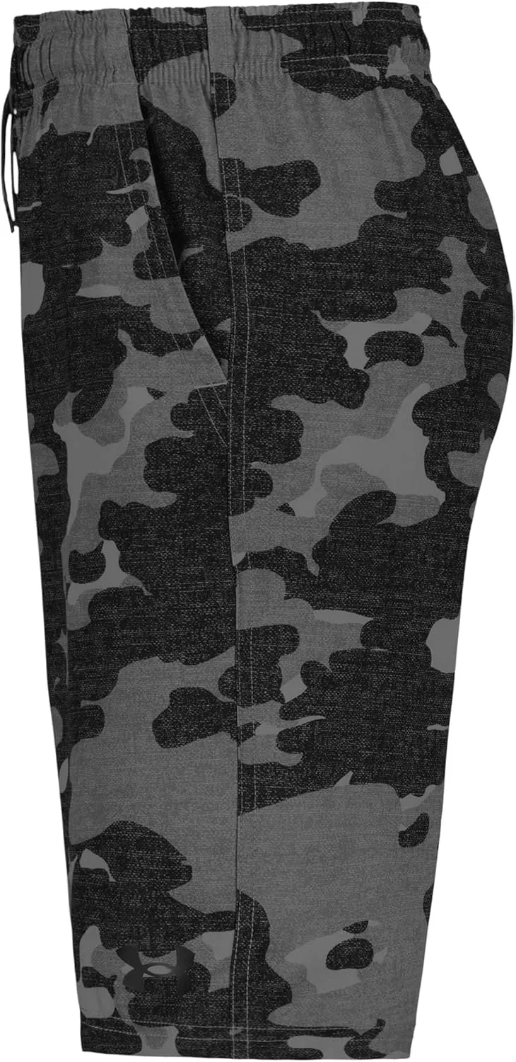Шорты Active для мальчиков, 4-Way Stretch, Under Armour, Titan Gray Print — фото 2