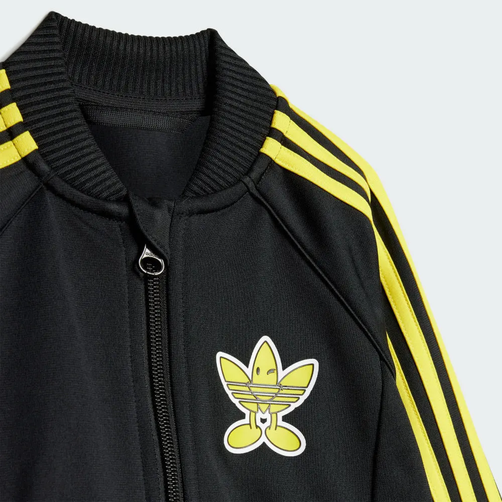 Adidas Originals X Smileyworld повседневная спортивная одежда SST Black для младенцев и малышей — фото 4