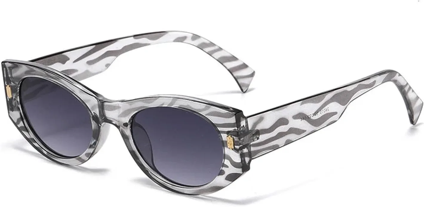 

Модные солнцезащитные очки «кошачий глаз» для женщин, роскошные солнцезащитные очки в стиле ретро с заклепками, для мужчин, градиентные, UV400 HHZZYVY, Pattern Gray