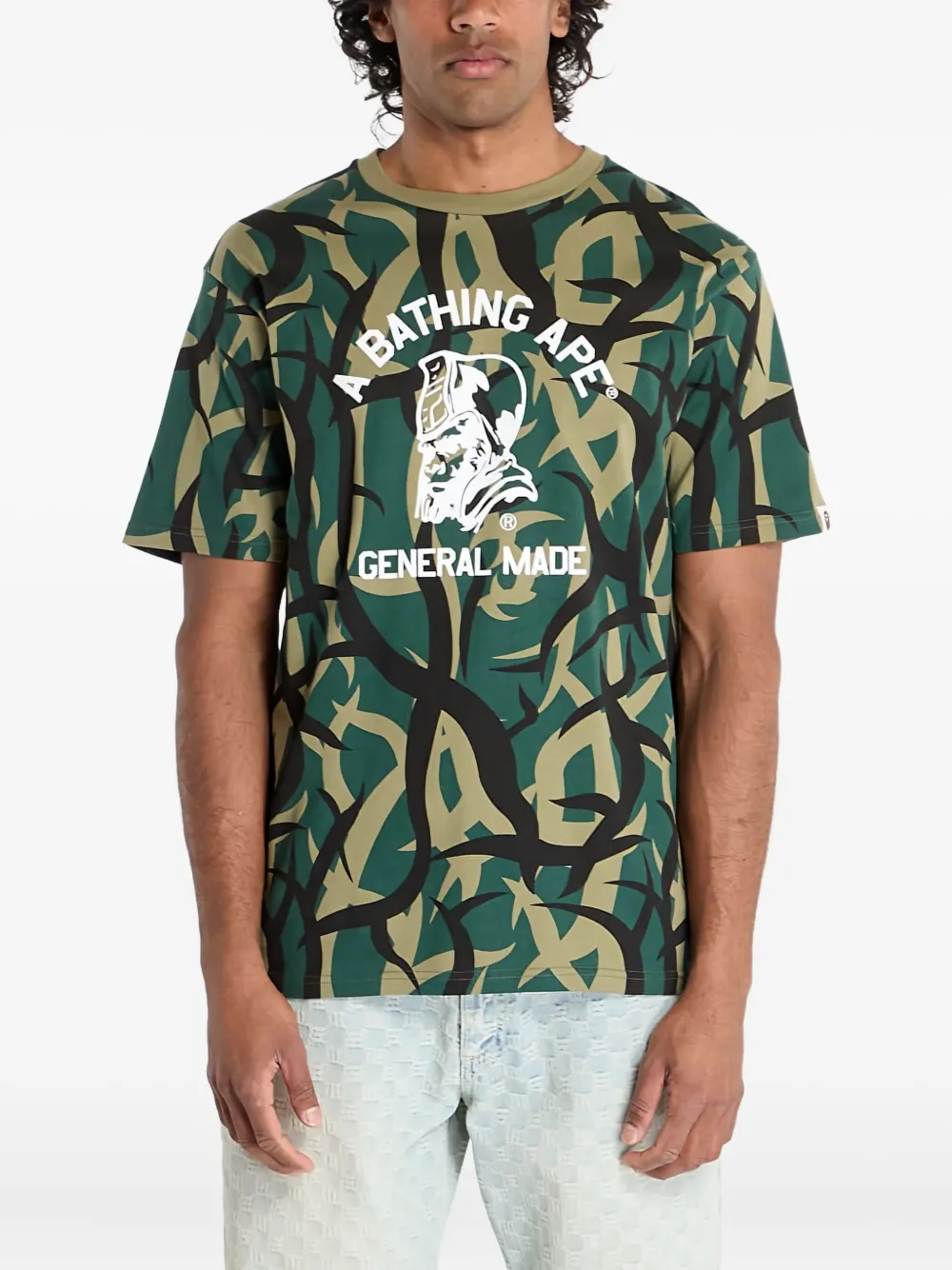 

Футболка Trial Camo A BATHING APE, зеленый