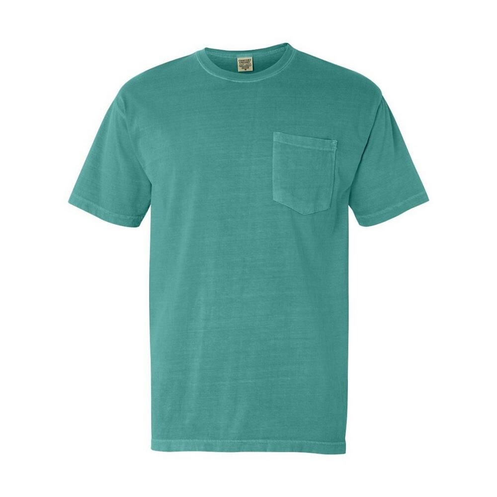 

Плотная футболка с карманами Comfort Colors, окрашенная в готовом виде, цвет Seafoam