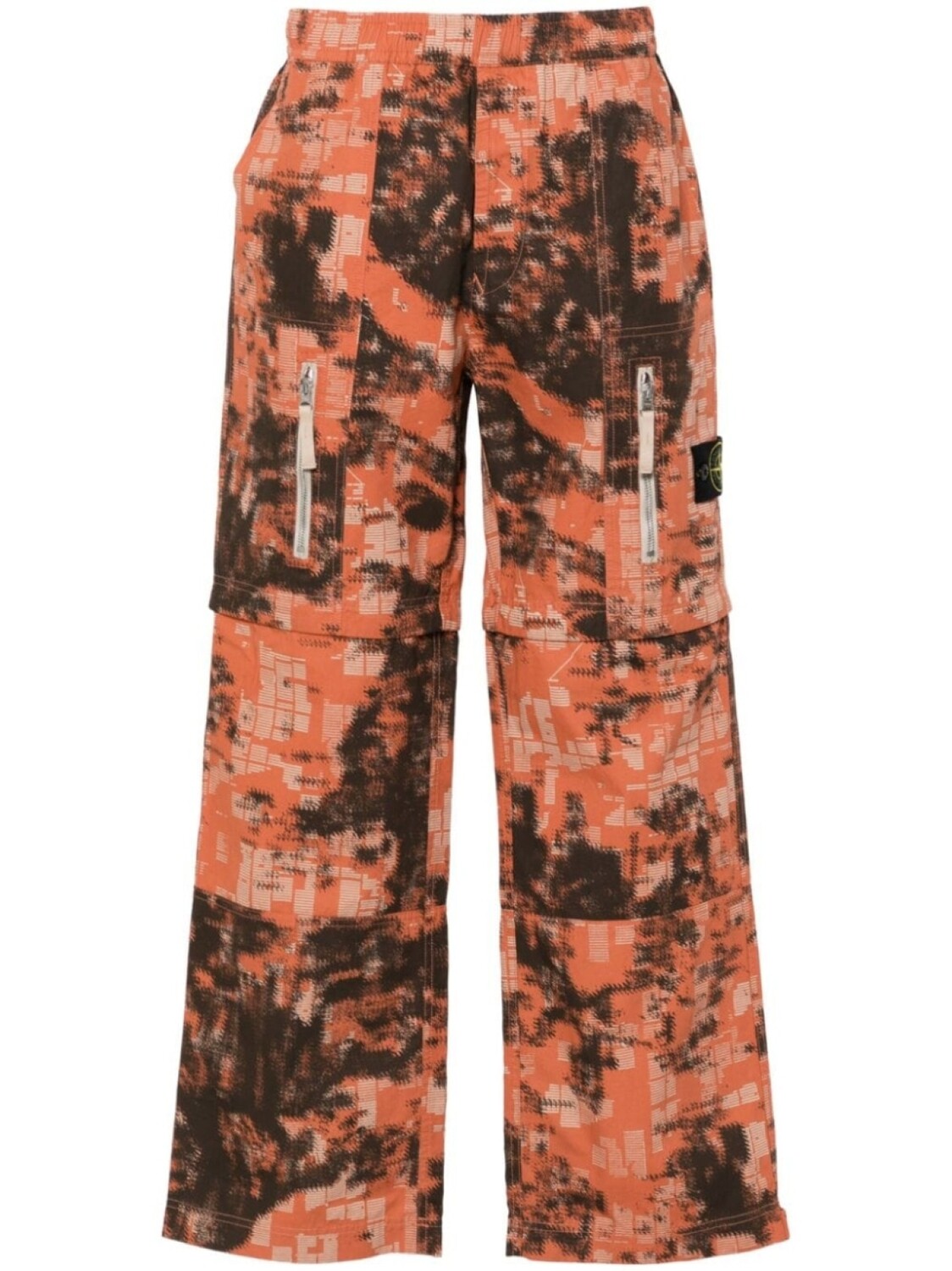 

Stone Island брюки с нашивкой Compass, оранжевый