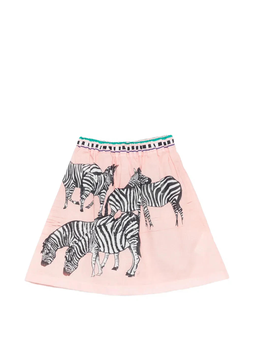 Юбка с зебровым принтом Stella Jean Kids, розовый
