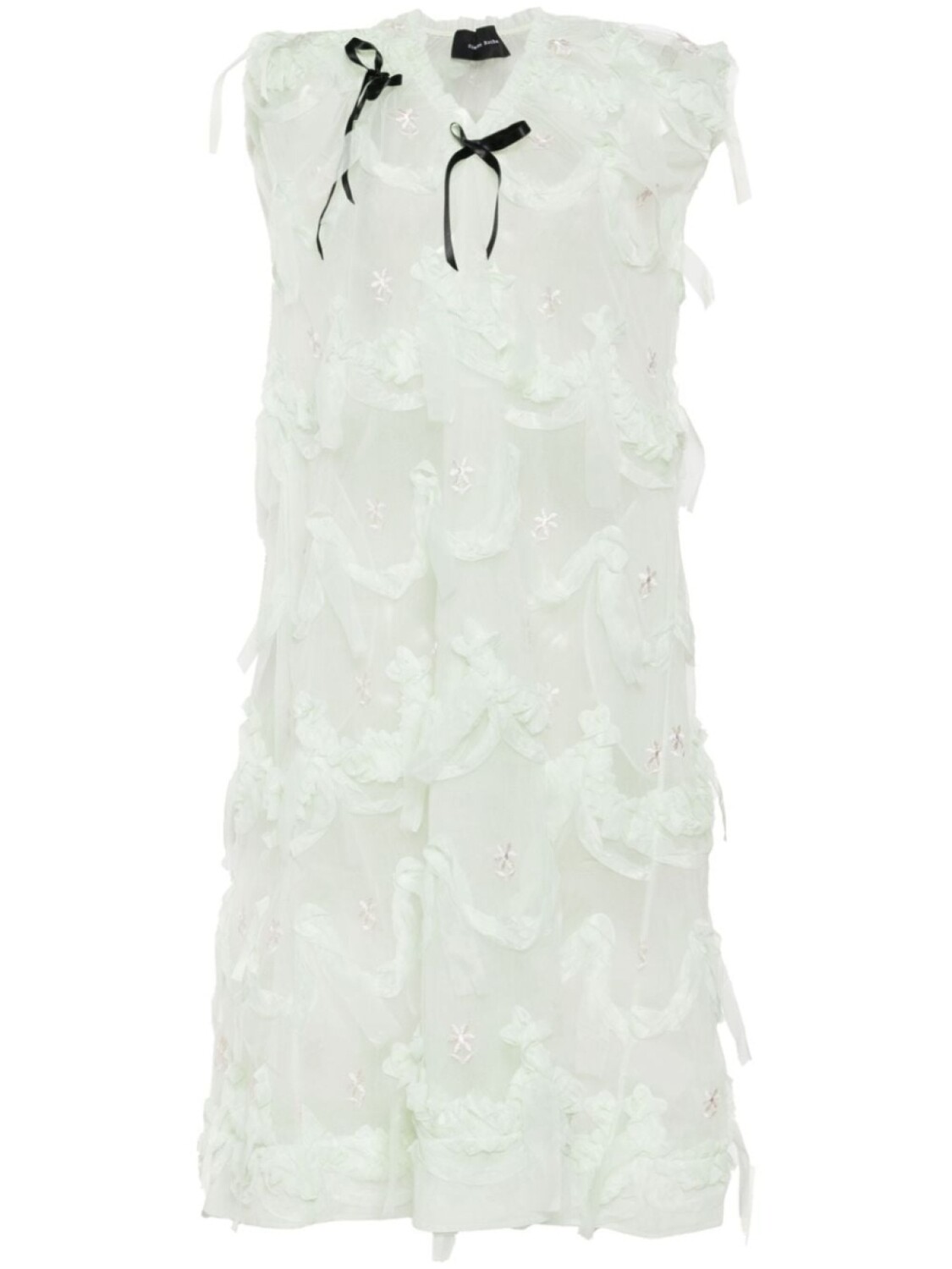 

Simone Rocha платье Shoulder Bite Sack из тюля, зеленый