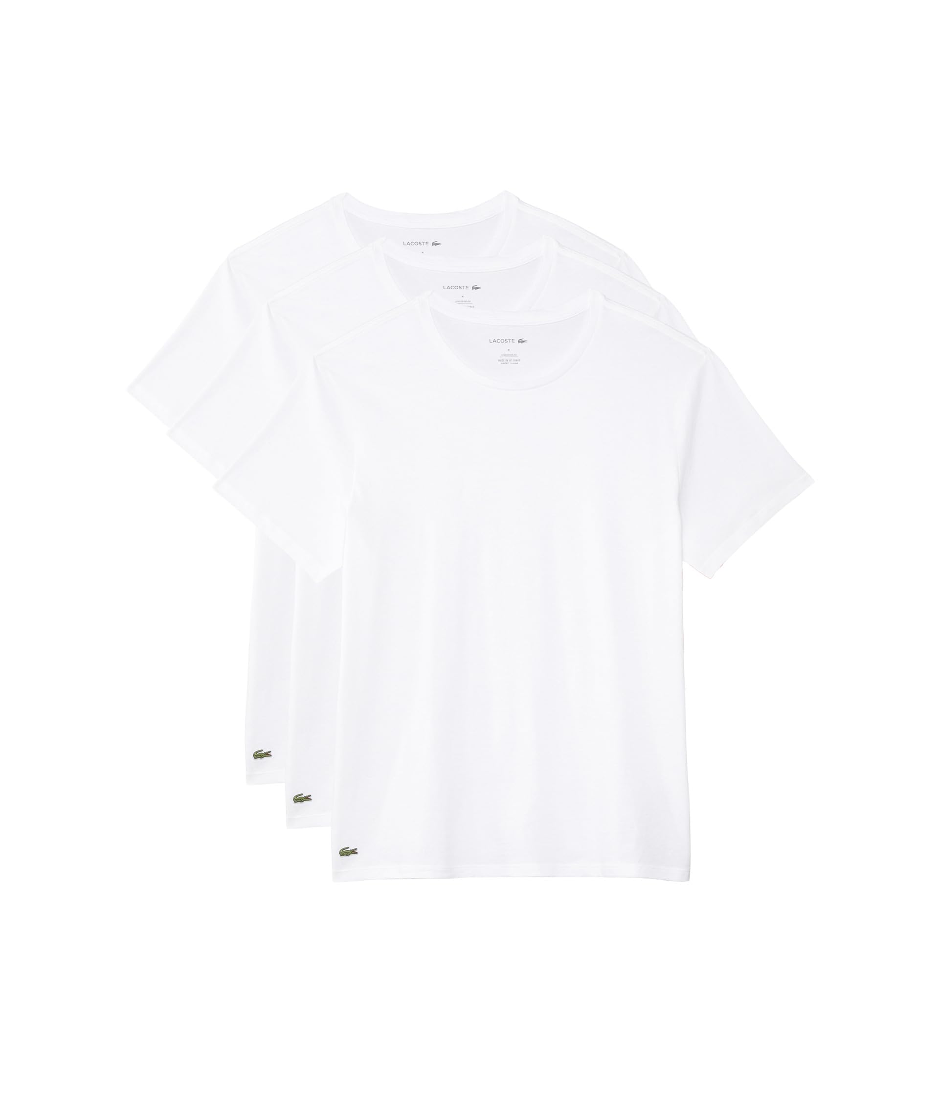 

Футболка Lacoste 100% Cotton Regular Fit Crew-neck T-shirt 3-pack, белый
