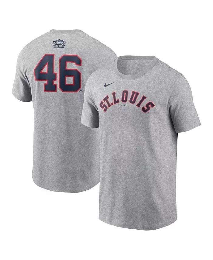 

Мужская футболка Paul Goldschmidt Grey St. Louis Cardinals 2024 Rickwood Classic Fuse с именем и номером Nike