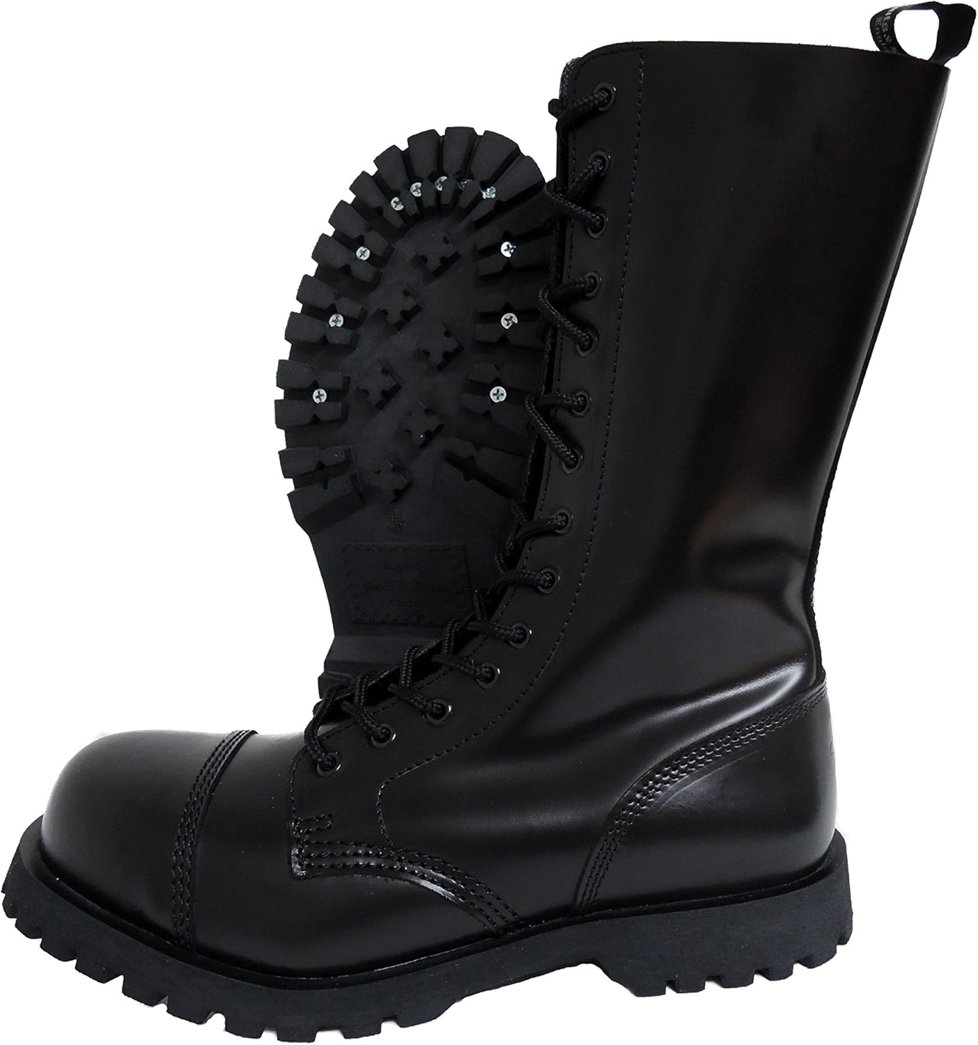 

Мужские ботинки Boots & Braces England с 14 отверстиями, черные, с защитным стальным носком, черный