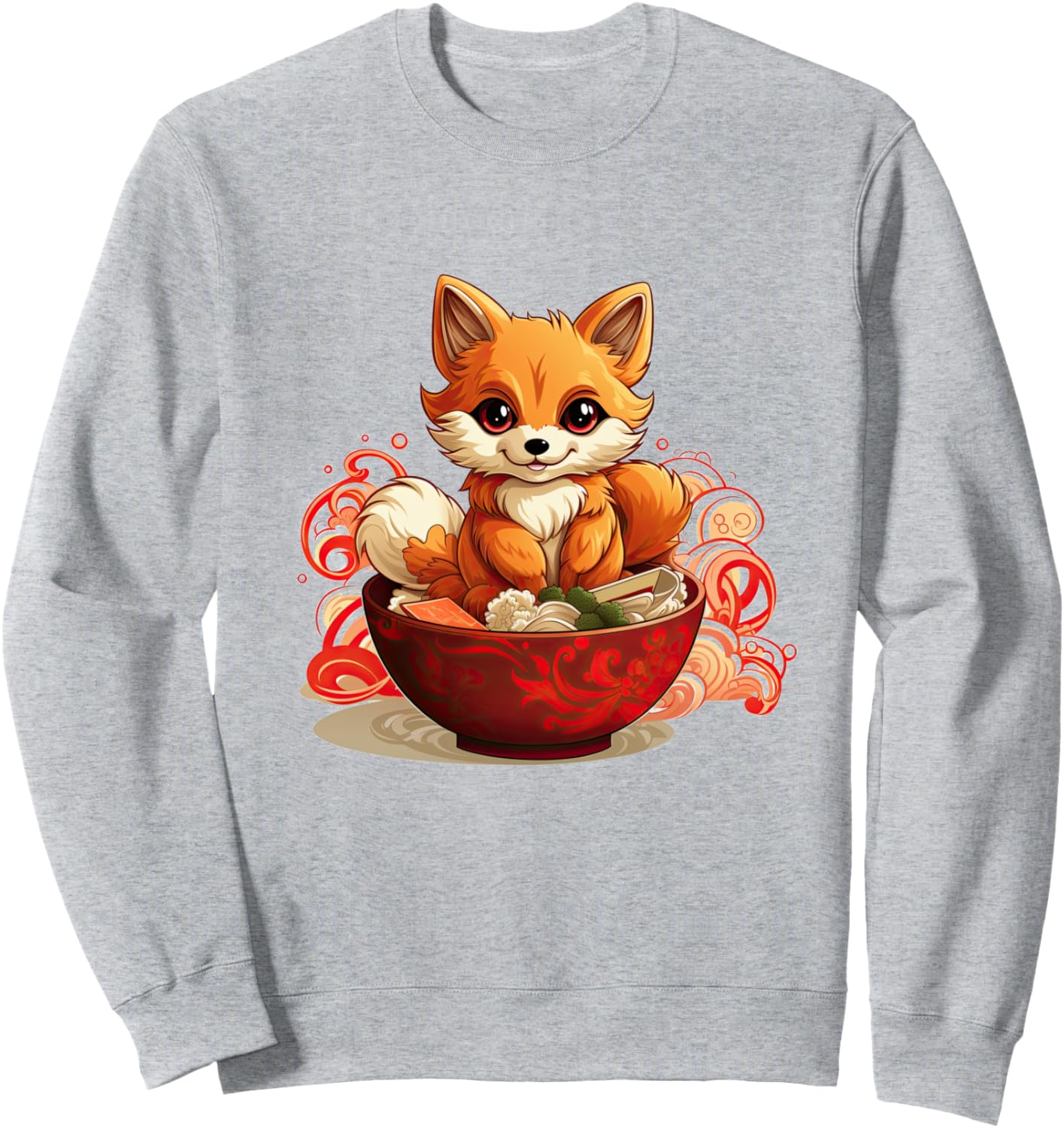

Толстовка Japanese Ramen Eating Animal Design, серый