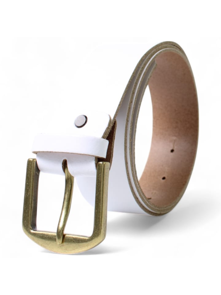 

Ремень мужской с винтом белого цвета FRONHOFER