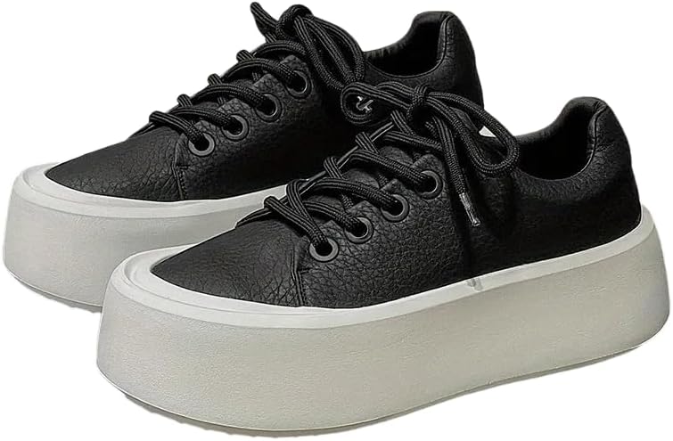 

Летние унисекс кроссовки на толстой платформе 2025 года- повседневные спортивные кроссовки на высоте 7 см, легкая и прочная конструкция для поездок на работу, свадеб и модной повседневной носки Clolinde, черный