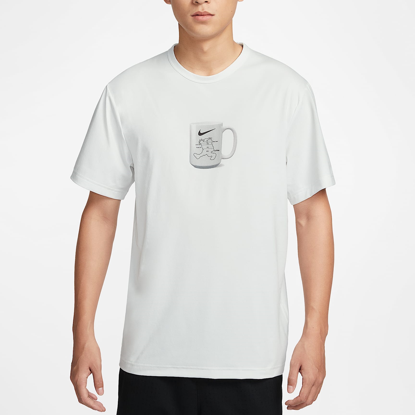 Nike Футболка Dri Fit мужская светло-серый — фото 4