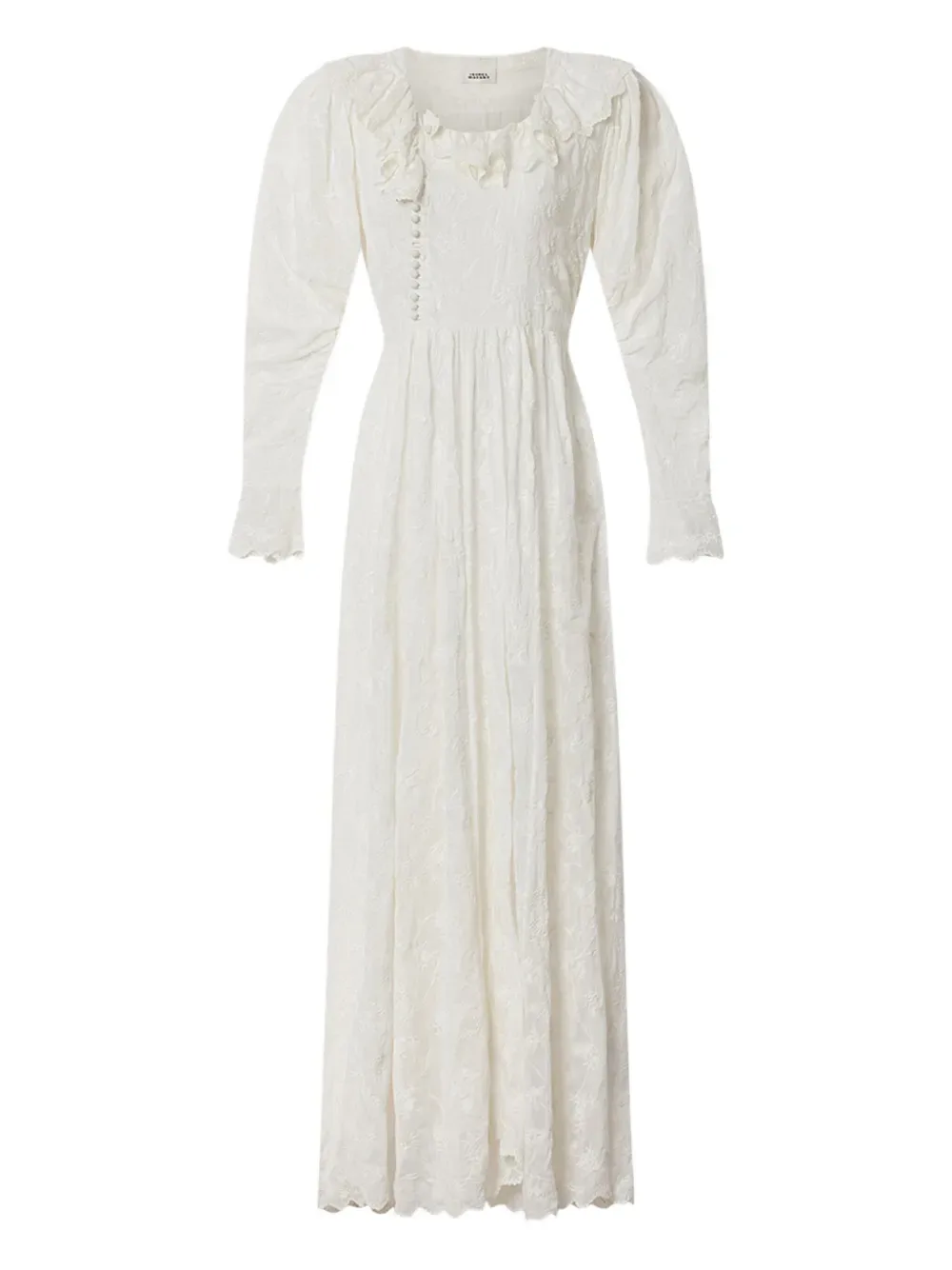 

Платье Zoen с оборками на воротнике Isabel Marant, белый