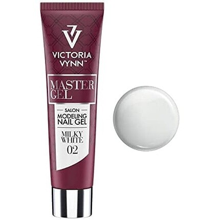 Master Gel UV LED Моделирующий акриловый строительный гель 60 г 02 Молочно-белый Victoria Vynn
