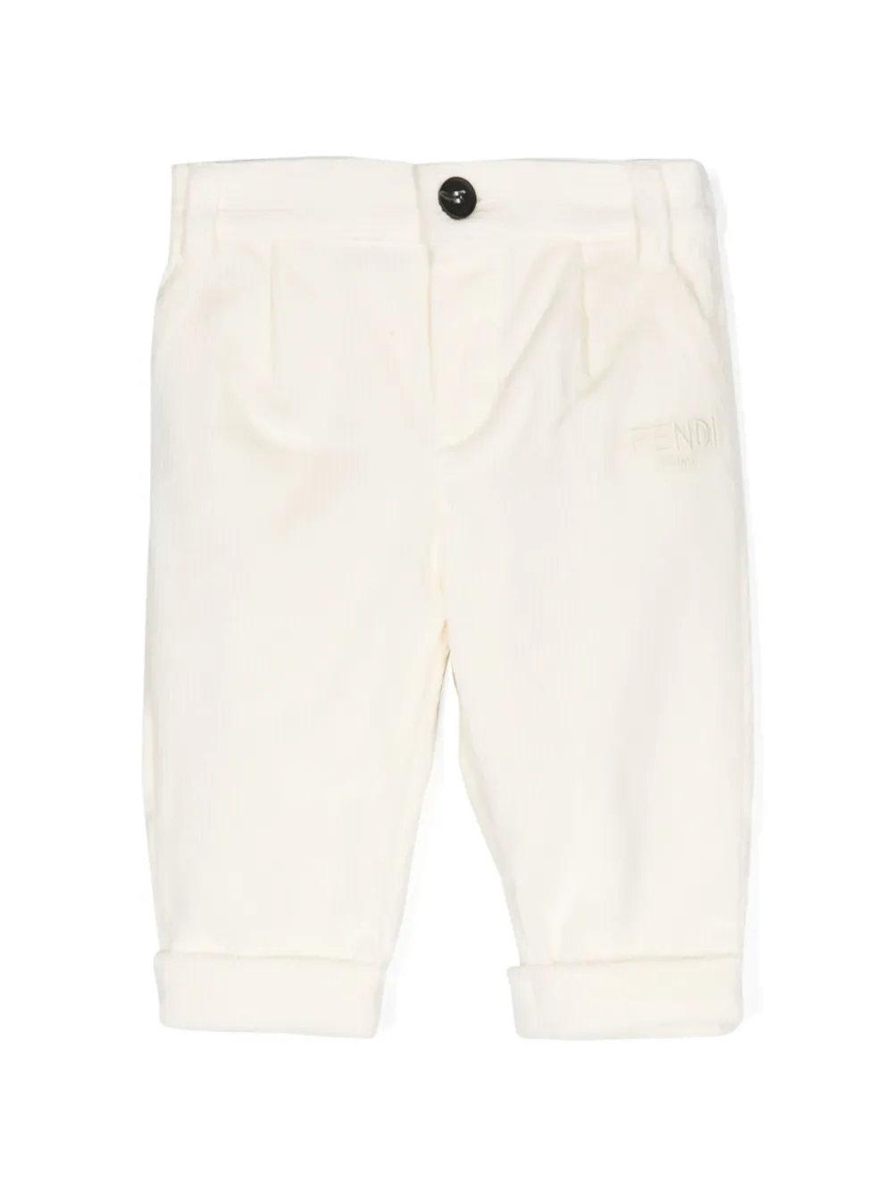 

Вельветовые брюки прямого кроя FENDI KIDS, нейтральный