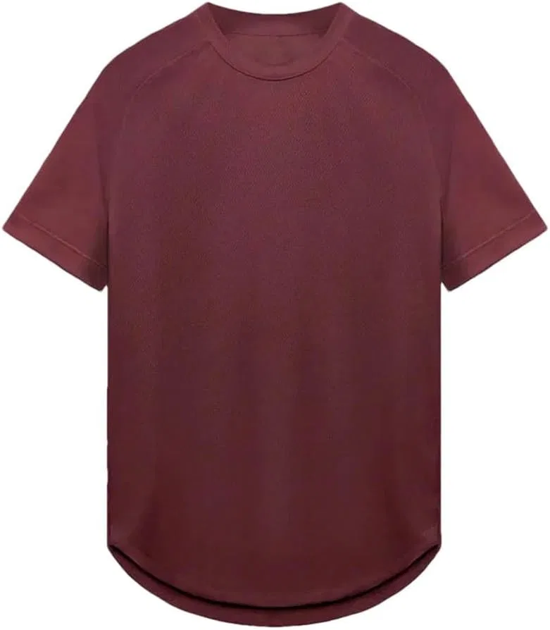 Футболка мужская с коротким рукавом, быстросохнущая, Moisture Wicking, Wine Red