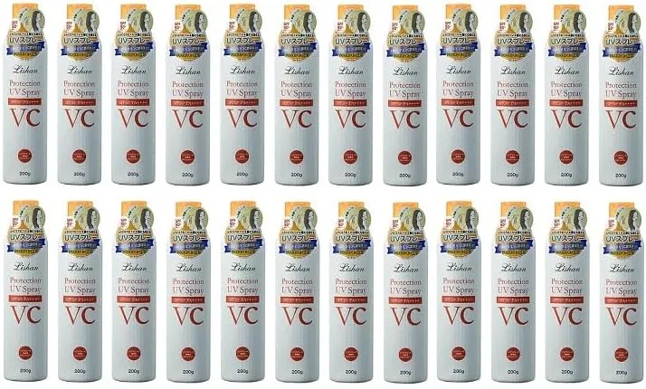 Спрей для загара SPF50+ PA++++, Lishan, набор 24 шт, 200 г, лимонный Eyes