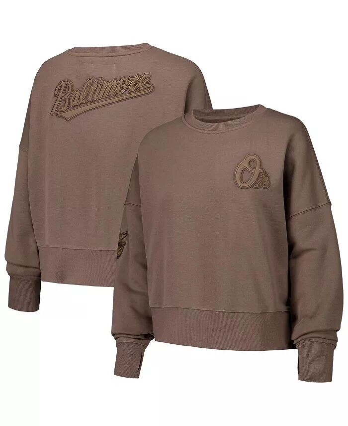 

Женская коричневая нейтральная свободная укороченная толстовка Baltimore Orioles Pro Standard