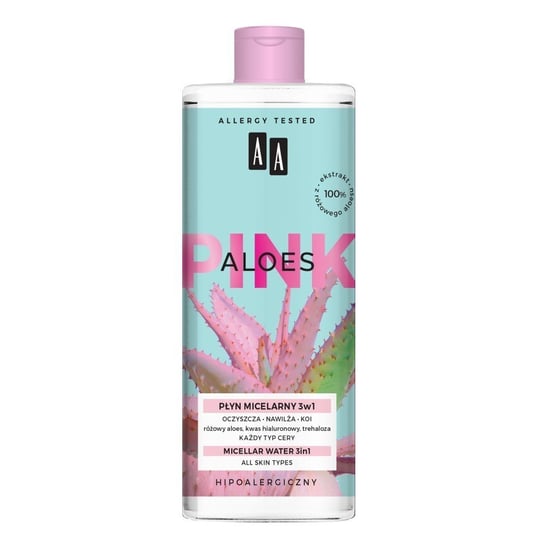 

Мицеллярный флюид 3-в-1 для всех типов кожи 400мл AA Pink Aloes