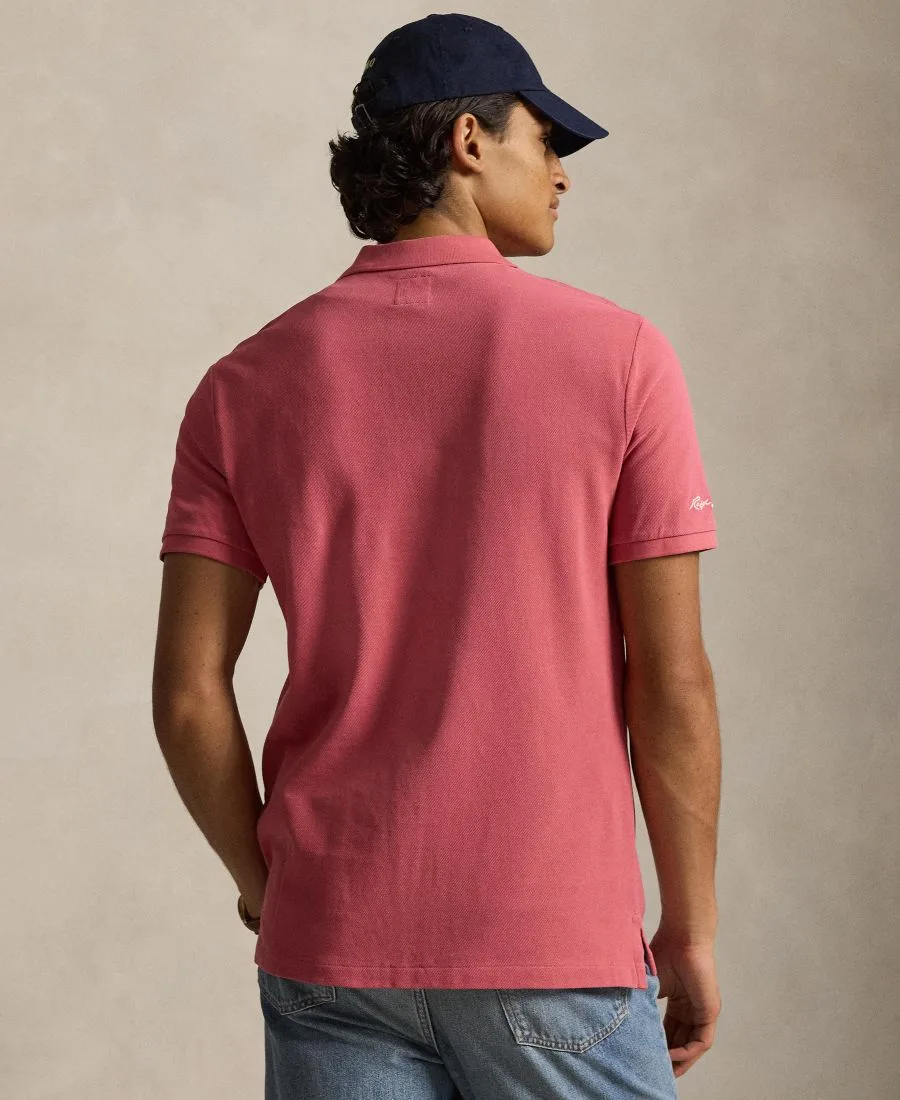 Мужская сетчатая рубашка-поло с логотипом Yankees Polo Ralph Lauren, Adirondack Berry — фото 4