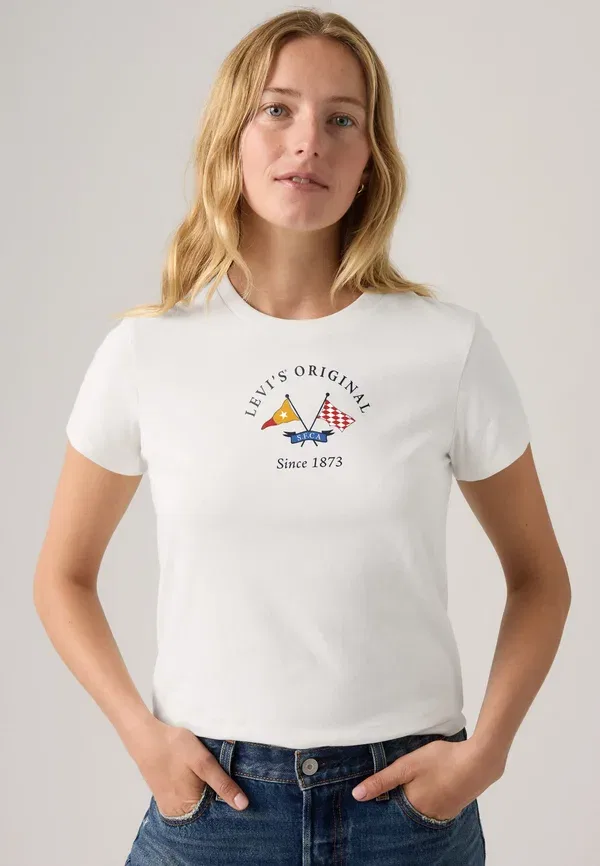 Футболка с принтом Levi'S, lse_crew regatta flags, ярко-белый — фото 3