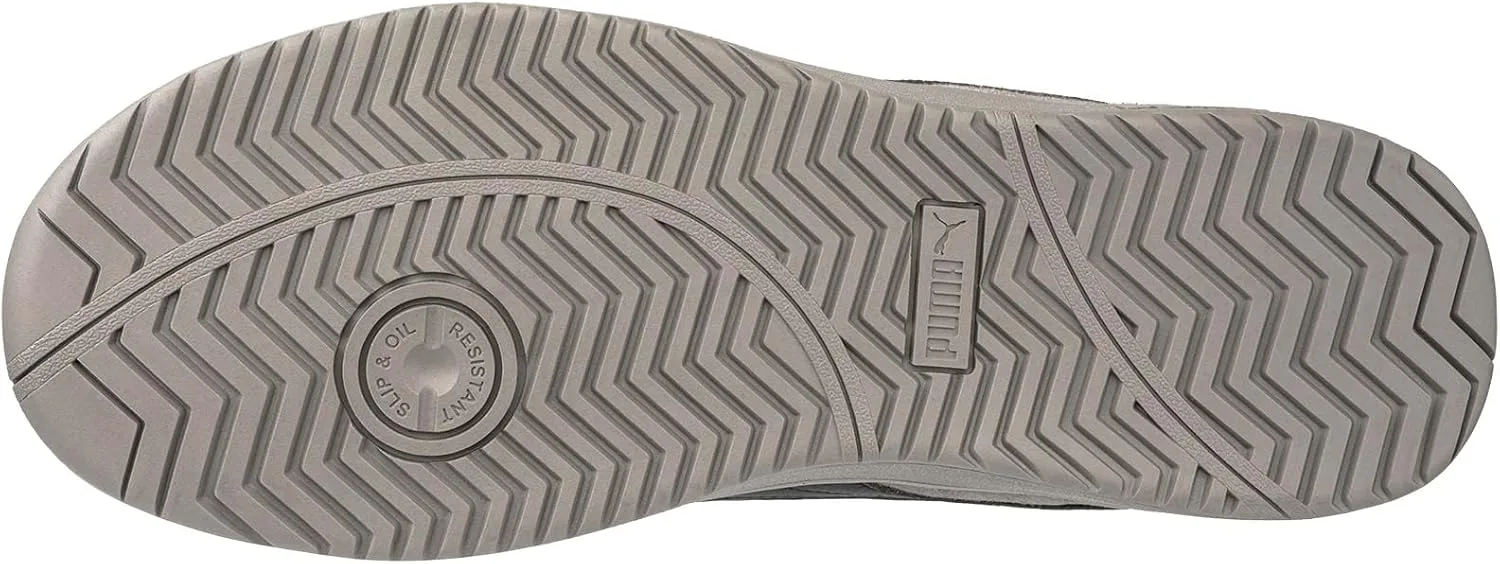 Защитные ботинки PUMA Safety Iconic Low S1PL ESD FO HRO SR - унисекс, нескользящие, неметаллические вставки зтекловолокна, черный/серый — фото 4
