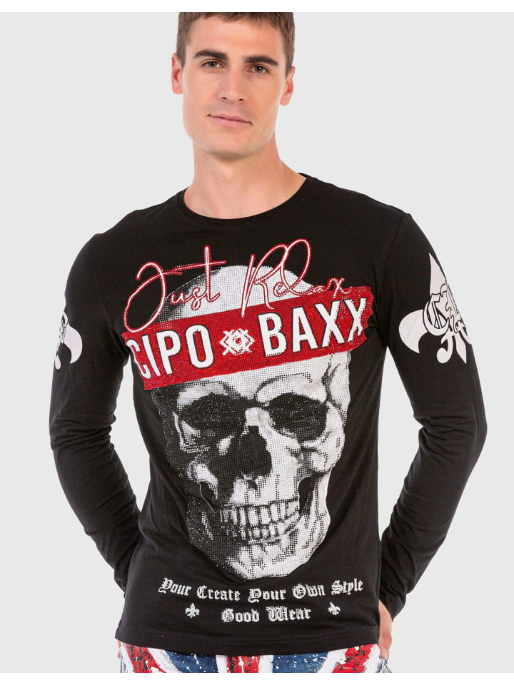 

Функциональный лонгслив Cipo & Baxx, черный